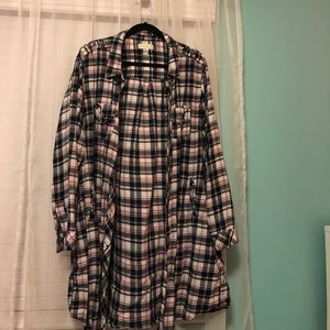 Long Plaid Cardigan/Shirt